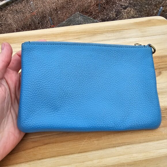 COACH Small Pouch Wallet Clutch Dusty Blue Color Pre-owned - Picture 6 of 9